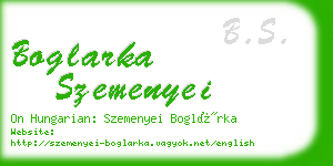 boglarka szemenyei business card